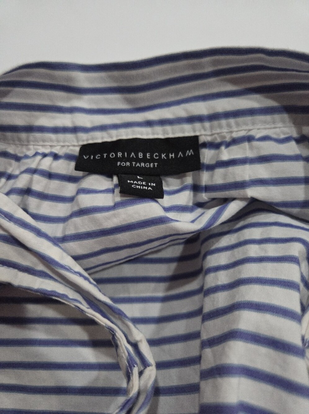 Victoria Beckham for Target Blue and White Striped Halter Camisole Sz.L - Picture 4 of 8